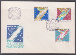Portugal 1975 Holy Year  First Day Cover - Unaddressed - Covers & Documents