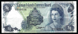 Cayman Islands 1974 Banknote $1 Dollar P-5f Prefix A/7, Signature: Jefferson, Circulated - Canada