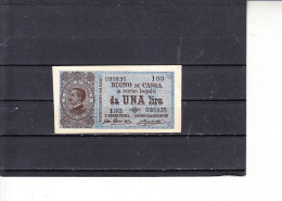 ITALIA  1917 - Unificato  11 - Buono Di Cassa - SPL - Italië – 1 Lira