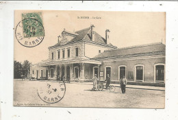 Cp, CHEMIN DE FER, La Gare, 52, ST DIZIER, Voyagée 1907, Triporteur - Stazioni Senza Treni