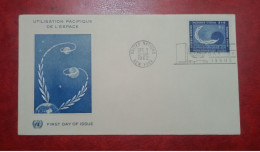 1962 UNITED NATIONS FDC COVER WITH STAMP PEACEFUL USE OF OUTER SPACE - Cartas & Documentos
