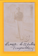 TUNISIE - CARTE-PHOTO - ZOUAVE PENGRUEBER A BIZERTE LE 23 JUILLET 1904 - A 3712 / 13 - Túnez