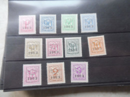 Belgique Belgie Preo 56  ( 1963 ) Pre 736/746 Mnh **  Série Parfaite / Perfect - Typos 1951-80 (Chiffre Sur Lion)