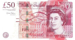 GREAT BRITAIN  -  2010 50 Pounds UNC  Banknote - 10 Pounds