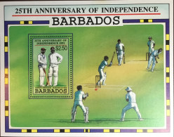 Barbados 1991 Independence Anniversary Cricket Minisheet MNH - Barbados (1966-...)
