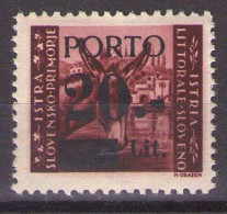 1945 ISTRIA E LITORALE SLOVENO SEGNATASSE,PORTO ,Sass. 5, TIP I, MNH **LUX - Joegoslavische Bez.: Slovenische Kusten