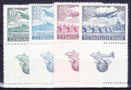 Tchécoslovaquie 1946 Mi 496+498-500 Zf (Yv PA 22+24+26-7 Avec Vignettes), (MNH)** - Poste Aérienne