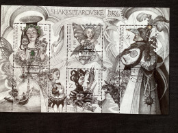 Pofis 1228/1231oblitérés CZ 2023 Bloc William Shakespeare - Used Stamps
