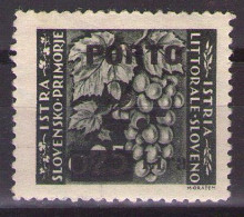 1946 ISTRIA E LITORALE SLOVENO SEGNATASSE,PORTO ,Sass. 15, TIP IIa, MNH**LUX - Occup. Iugoslava: Litorale Sloveno