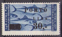 1946 ISTRIA E LITORALE SLOVENO SEGNATASSE,PORTO ,Sass. 19, TIP I, MNH**LUX - Ocu. Yugoslava: Litoral Esloveno