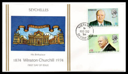 FDC Seychelles  1974  Winston Churchill - Seychelles (1976-...)