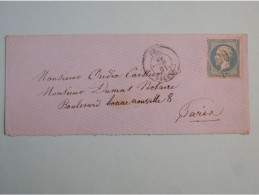 DB16 FRANCE  BELLE LETTRE  1860  NANTES  A PARIS  +N°22+C. CIRE ++AFF. INTERESSANT+++ - 1862 Napoleon III