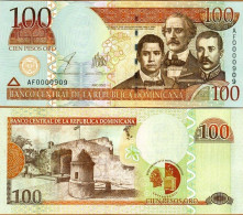 DOMINICAN Republic 100 PESOS 2002 P-175 55TH ANNIVERSARY OF CENTRAL BANK COMMEMORATIVE - Other - America