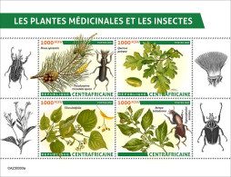 2023-06 - CENTRAL AFRICAN- MEDICAL PLANTS & INSECTS              4V  MNH** - Medicinal Plants