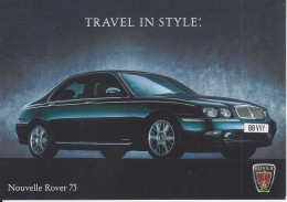 Carte Publicitaire Pour La Nouvelle Rover 75  Voyager Est Un Art - Pubblicitari