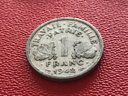 Münze Münzen Umlaufmünze Frankreich 1 Franc 1942 Ohne Münzzeichen - 1 Franc