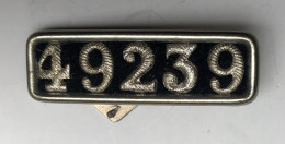 Police Française Plaque Matricule - Numéro De Collet Insigne De Col Années 30 - Police & Gendarmerie