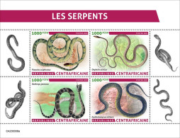 2023-06 - CENTRAL AFRICAN- SNAKES              4V  MNH** - Serpents