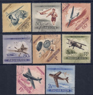 Ungarn 1954 - Fliegertag, Nr. 1376 - 1383, Gestempelt / Used - Gebraucht