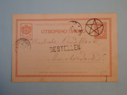 DB16  BULGARIA   BELLE  CARTE ENTIER  RR  1895 SOFIA  A AMSTERDAM HOLLAND  +AFF.  INTERESSANT+++ - Cartes Postales