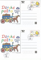Cards Czech Republic Stamp Exhibition Praga 2008 Post Coach - Post