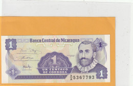 BANCO CENTRAL DE NICARAGUA .  1 CENTAVO DE CORDOBA . ND . N°  A/A 5367793 .  2 SCANNES - Nicaragua