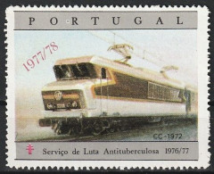 Portugal, Vignettes/ Vinhetas Tuberculosos - Comboios/ Trains > Luta Antituberculosa -|- MNH - Surcharge 1977/ 78 - Ortsausgaben