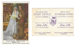 14a Cote D'Or Koningin Astrid Derde Reeks Nr 2 Huwelijk Te Brussel 1926 - Côte D'Or