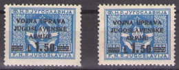 1947 ISTRIA E LITORALE SLOVENO,AMMINISTRAZIONE MILITARE JUGOSLAVA  ,Sass. 68  MNH**VF - Occ. Yougoslave: Littoral Slovène