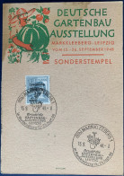 Sonderkarte, Sowjetische Besatzungs Zone, Deutsche Gartenbauausstellung Markkleeberg/Leipzig, 1948 - Brieven En Documenten