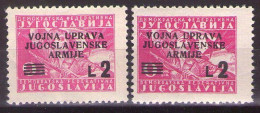 1947 ISTRIA E LITORALE SLOVENO,AMMINISTRAZIONE MILITARE JUGOSLAVA ,Sass. 69 MNH**VF - Occup. Iugoslava: Litorale Sloveno