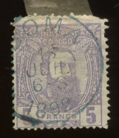 11 Ø. 5-F Violet. Leopold II.     Cote 700-euros - 1884-1894