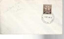 52805 ) Western Samoa FDC Postmark 1940 Overprint - Samoa