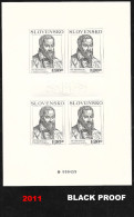 Slovakia  Black Proof  2011 **   ART: Ján Sambucus (1531 – 1584)    **  PT 53  **  Slowakei Schwarzdruck - Unused Stamps