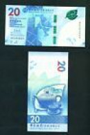 HONG KONG -  2018 20 Dollars Bank Of China UNC  Banknote - Hongkong