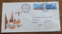 KLM Cover Ankara Amsterdam First Flight Postmarked ILK Ucus  26.4.1956 - Covers & Documents