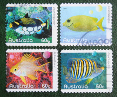 Tropical Fish FISHES OF THE REEF 2010 Mi 3400 3401 3403-3404 Y&T - Used Gebruikt Oblitere Australia Australien Australie - Used Stamps