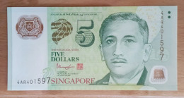 Singapore 5 Dollars 2014 UNC Polymer - Singapore