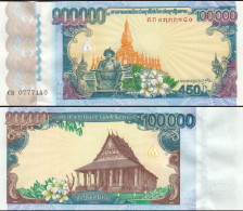 LAOS 100000 2010 P-40 450th Anniversary Commemorative Rare UNC - Laos