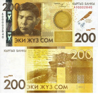 Kyrgyzstan 200 Som 2010 P-32 100th Birthday Of Alykul Osmonov Commemorative - Kyrgyzstan