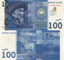 Kyrgyzstan 100 Som 2009 P-31 150th Birthday Satylganov Commemorative & Folder ! - Kyrgyzstan