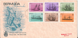 Bermuda FDC 20-3-1986 Shipwrecks Part 2 With Cachet - Bermuda