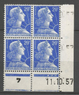 Type I MULLER N° 1011B En Daté 1957 NEUF** Luxe SANS CHARNIERE / Hingeless / MNH - 1950-1959