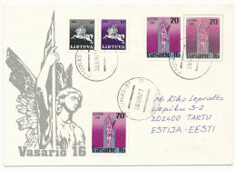Mi U 12 Uprated Stationery Cover Abroad / Vytis - 20 February 1992 Kaunas-33 - Lithuania