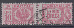 LUOGOTENENZA 1946 PACCHI POSTALI 10 LIRE N.64 USATO - Gebraucht