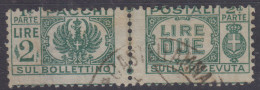 LUOGOTENENZA 1946 PACCHI POSTALI 2 LIRE N.61 USATO - Usati