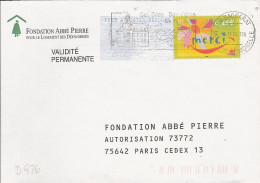 D0926 - Entier / Stationery / PSE - PAP Réponse Merci - Fondation Abbé Pierre - (pas De Numéro D'agrément) - PAP: Antwoord