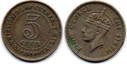MA 25161  / Malaya 5 Cents 1950 TB+ - Maleisië