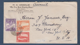 ANTIGUA -  Lettre Pour USA - 1858-1960 Crown Colony