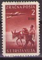 ITALIA - Trieste-Zona B - 1949 -  POSTA AEREA - Mi 25b - 12-1/2-11-1/2 - MH* - Nuevos